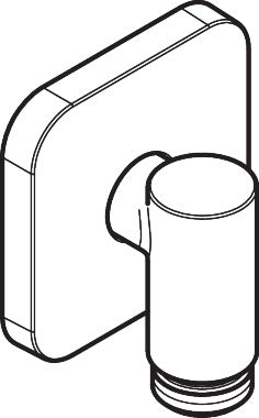 AXOR ShowerSolutions Wall Outlet SoftSquare with Check Valves