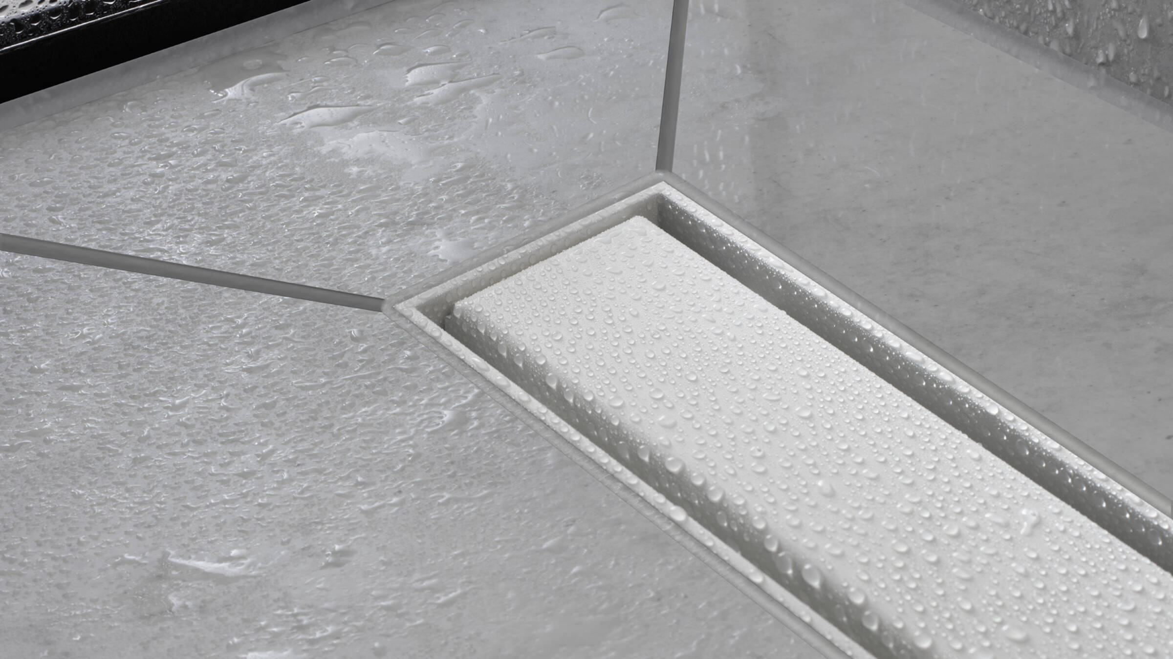 RainDrain Rock Trim Flex for 31 1/2" Rough Cut to Size and Tileable