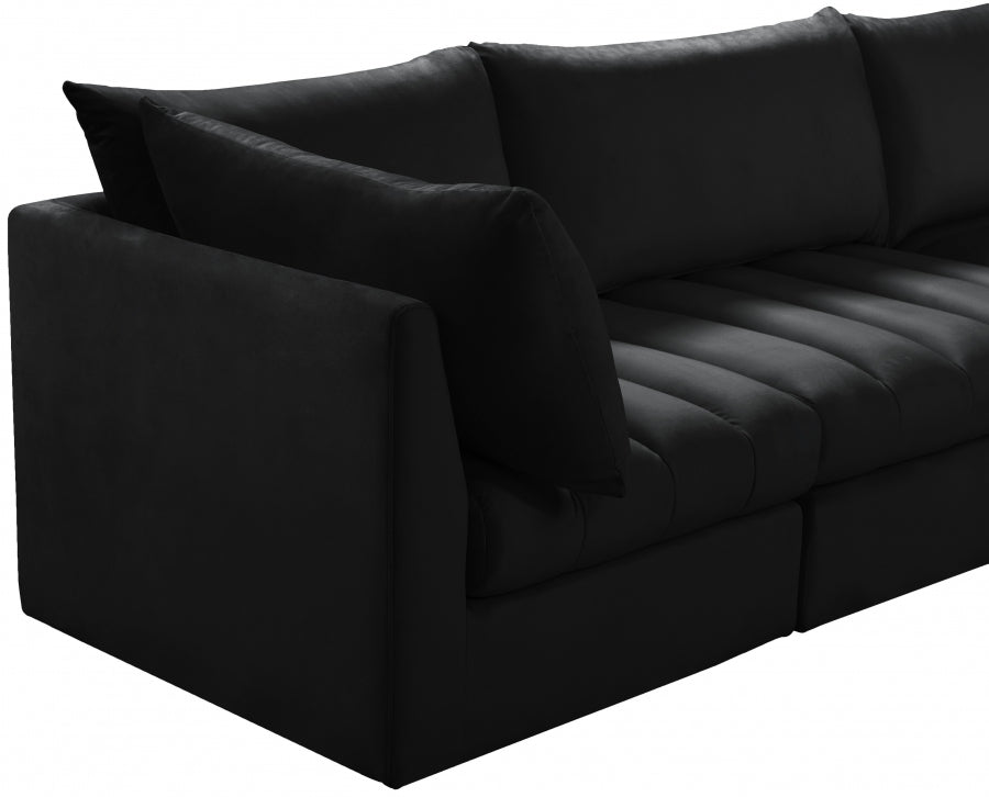 Jacob 140" Velvet Upholstered 7pc. Modular Sectional