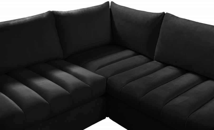 Jacob 140" Velvet Upholstered 7pc. Modular Sectional
