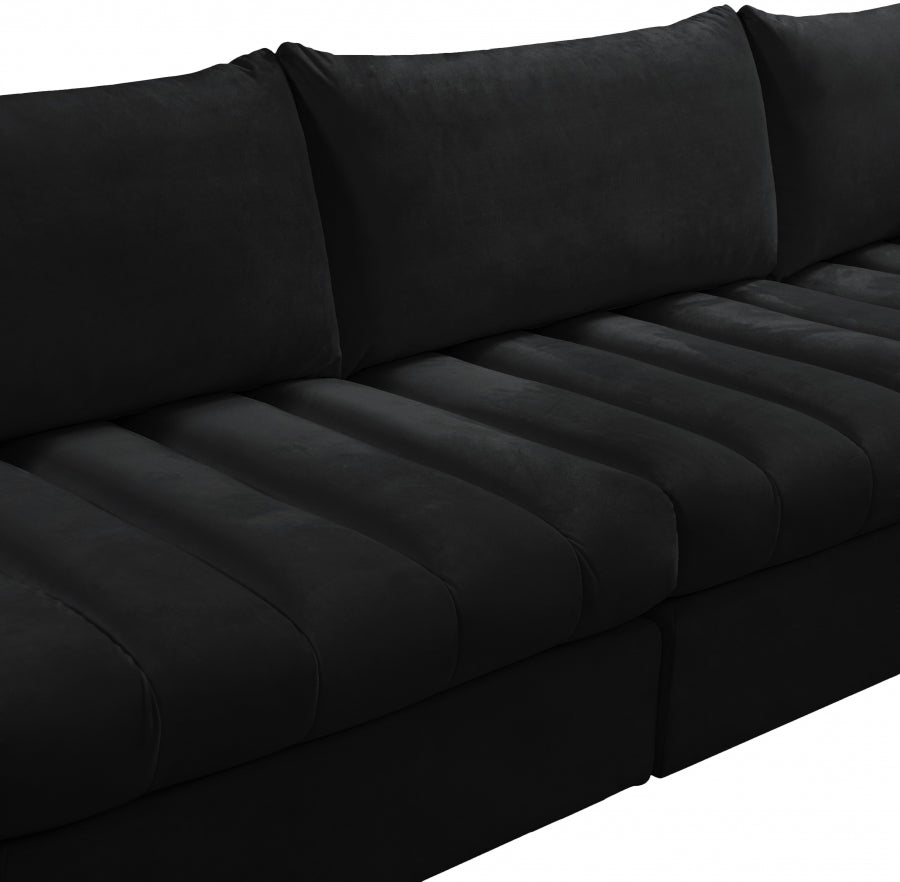 Jacob 140" Velvet Upholstered 7pc. Modular Sectional