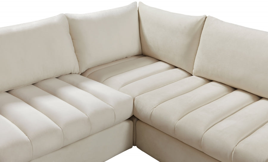Jacob 140" Velvet Upholstered 7pc. Modular Sectional