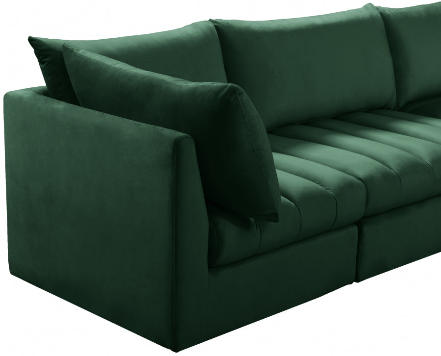 Jacob 140" Velvet Upholstered 7pc. Modular Sectional