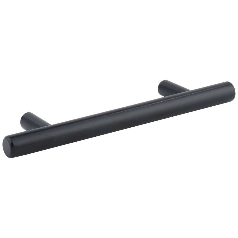 Hardware Resources 96 mm Center-to-Center Hollow Matte Black Stainless Steel Naples Cabinet Bar Pull