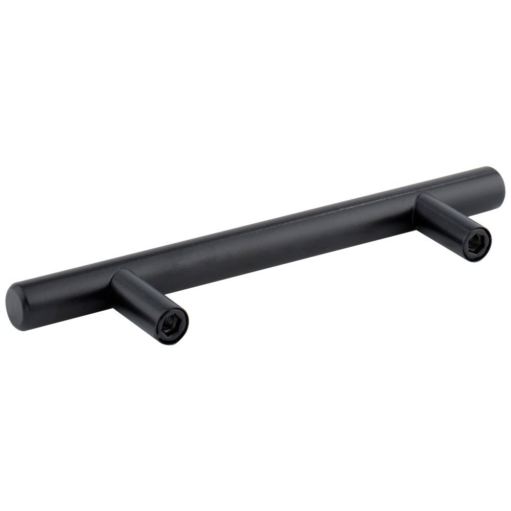 Hardware Resources 96 mm Center-to-Center Hollow Matte Black Stainless Steel Naples Cabinet Bar Pull