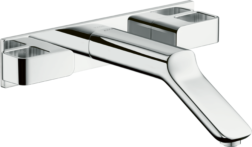 AXOR Urquiola Wall-Mounted Widespread Faucet Trim with Base Plate, 1.2 GPM