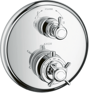 AXOR Montreux Thermostatic Trim with Volume Control and Diverter- Cross-Handle