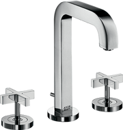 AXOR Citterio Widespread Faucet 170 with Cross Handles and Pop-Up Drain, 1.2 GPM