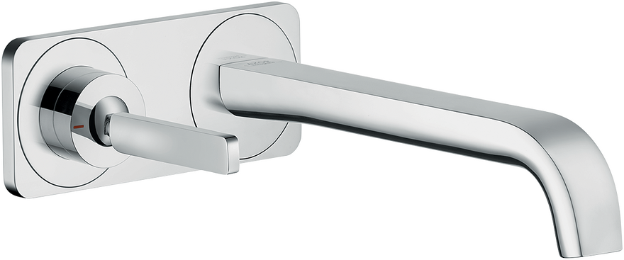 AXOR Citterio E Wall-Mounted Single-Handle Faucet Trim with Base Plate, 1.2 GPM