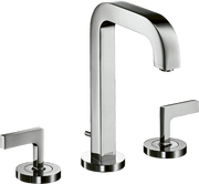 AXOR Citterio Widespread Faucet 170 with Lever Handles and Pop-Up Drain, 1.2 GPM