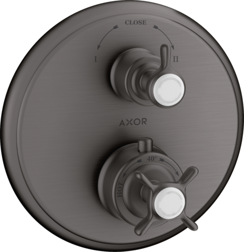 AXOR Montreux Thermostatic Trim with Volume Control and Diverter- Cross-Handle