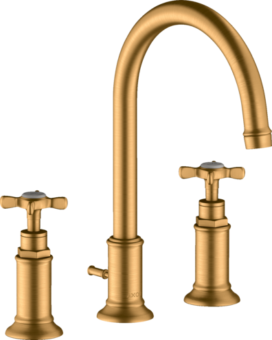 AXOR Montreux Widespread Faucet 180 with Cross Handles and Pop-Up Drain, 1.2 GPM