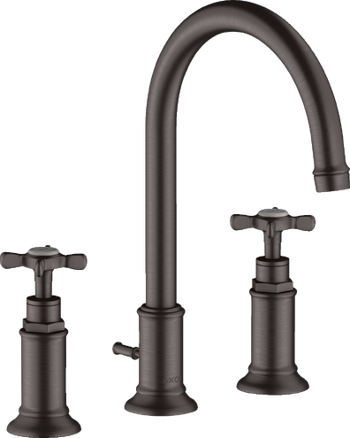 AXOR Montreux Widespread Faucet 180 with Cross Handles and Pop-Up Drain, 1.2 GPM