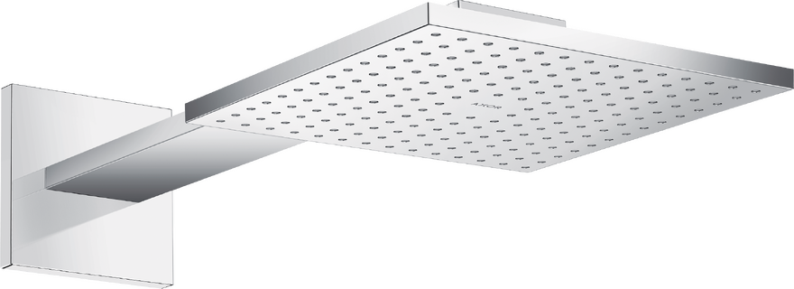 AXOR ShowerSolutions Showerhead 250 Square 2- Jet with Showerarm Trim, 2.5 GPM
