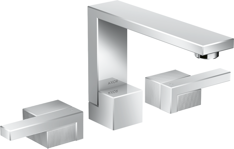 AXOR Edge Widespread Faucet 130 - Diamond Cut, 1.2 GPM