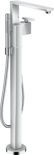 AXOR Edge Freestanding Tub Filler Trim with 1.75 GPM Handshower - Diamond Cut