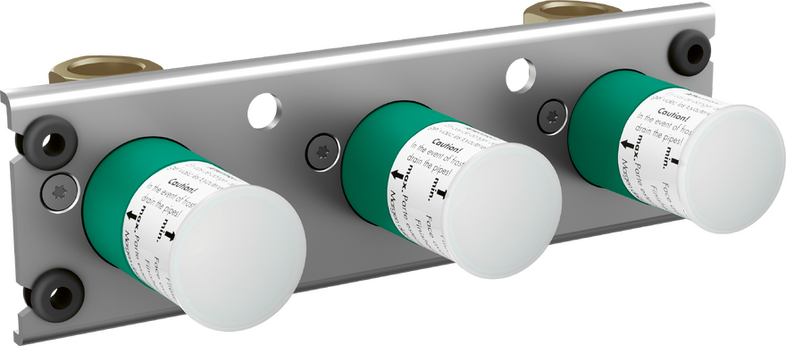 Rough, Thermostatic Trim Exposed/Concealed Installation for 2 Functions