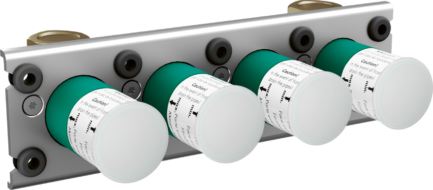 Rough, Thermostatic Trim Exposed/Concealed Installation for 3 Functions