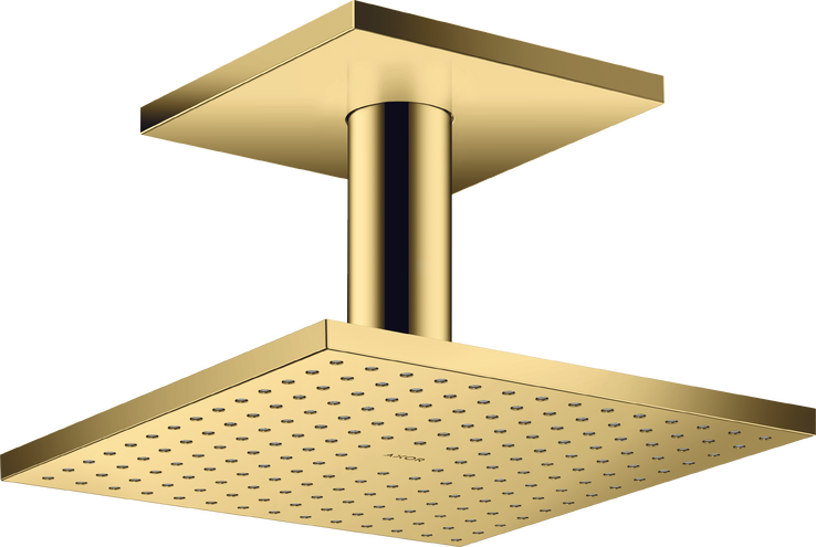 AXOR ShowerSolutions Showerhead 250 Square 2-Jet Ceiling Connection, 1.75 GPM