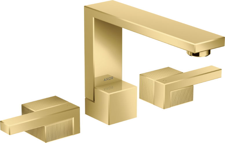 AXOR Edge Widespread Faucet 130 - Diamond Cut, 1.2 GPM