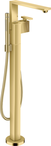 AXOR Edge Freestanding Tub Filler Trim with 1.75 GPM Handshower - Diamond Cut
