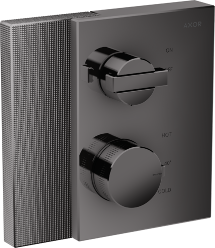 AXOR Edge Thermostatic Trim with Volume Control - Diamond Cut