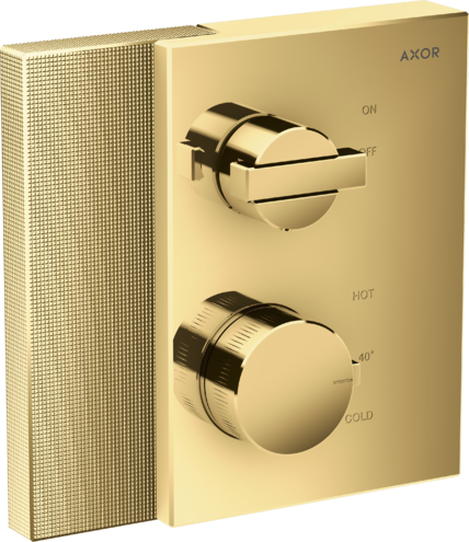 AXOR Edge Thermostatic Trim with Volume Control - Diamond Cut