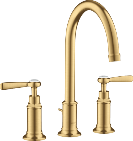 AXOR Montreux Widespread Faucet 180 with Lever Handles and Pop-Up Drain, 1.2 GPM