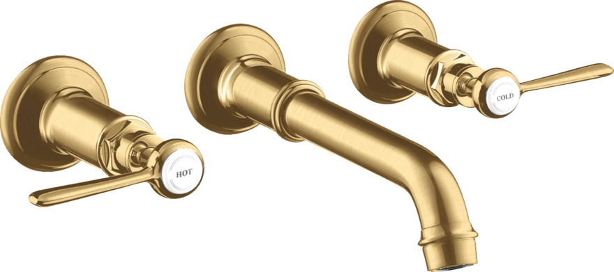 AXOR Montreux Wall-Mounted Widespread Faucet Trim with Lever Handles, 1.2 GPM