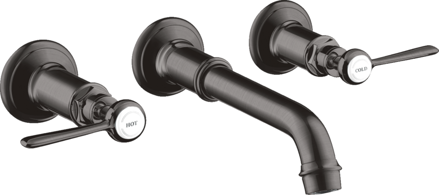 AXOR Montreux Wall-Mounted Widespread Faucet Trim with Lever Handles, 1.2 GPM