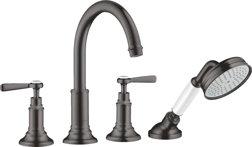 AXOR Montreux 4-Hole Roman Tub Set Trim with Lever Handles and 1.8 GPM Handshower