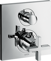 AXOR Citterio Thermostatic Trim with Volume Control- Cross Handle