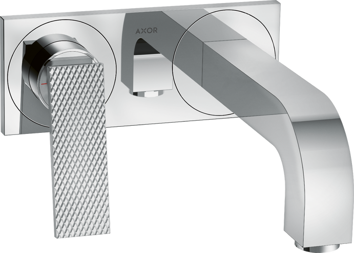 AXOR Citterio Wall-Mounted Single-Handle Faucet Trim with Base Plate- Rhombic Cut, 1.2 GPM