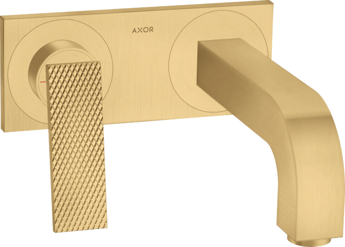 AXOR Citterio Wall-Mounted Single-Handle Faucet Trim with Base Plate- Rhombic Cut, 1.2 GPM