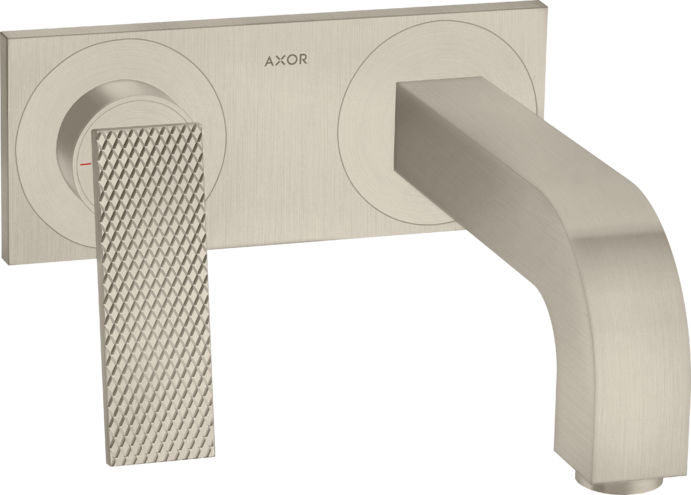 AXOR Citterio Wall-Mounted Single-Handle Faucet Trim with Base Plate- Rhombic Cut, 1.2 GPM