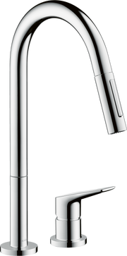 AXOR Citterio M 2-Hole Single-Handle Kitchen Faucet 2-Spray Pull-Down, 1.5 GPM