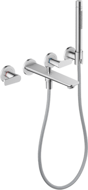 AXOR Citterio C 3-Hole Wall-Mounted Tub Filler with 1.75 GPM Handshower and Holder