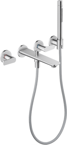AXOR Citterio C 3-Hole Wall-Mounted Tub Filler with 1.75 GPM Handshower and Holder