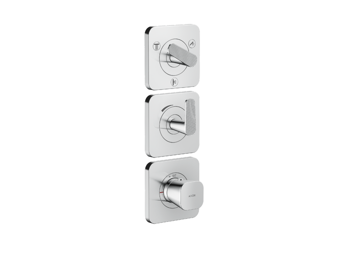 AXOR Citterio C Thermostatic Module Trim 15" x 5" for 3 Functions- Cubic Cut