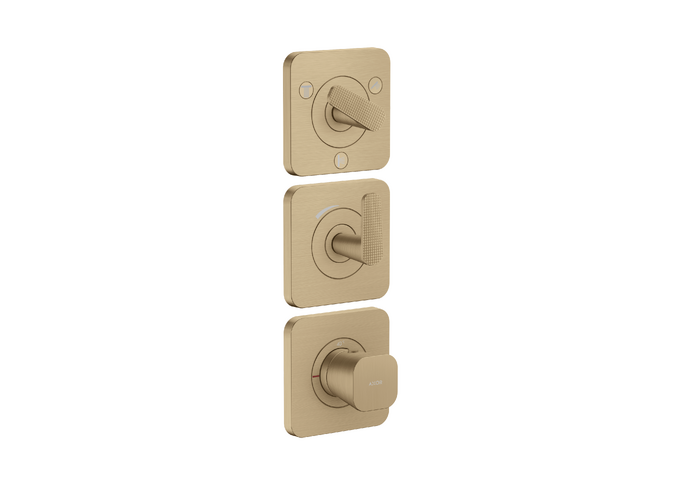 AXOR Citterio C Thermostatic Module Trim 15" x 5" for 3 Functions- Cubic Cut