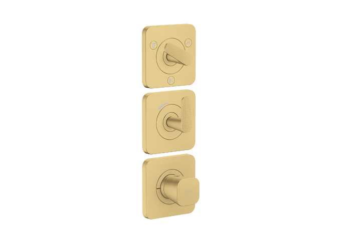 AXOR Citterio C Thermostatic Module Trim 15" x 5" for 3 Functions- Cubic Cut