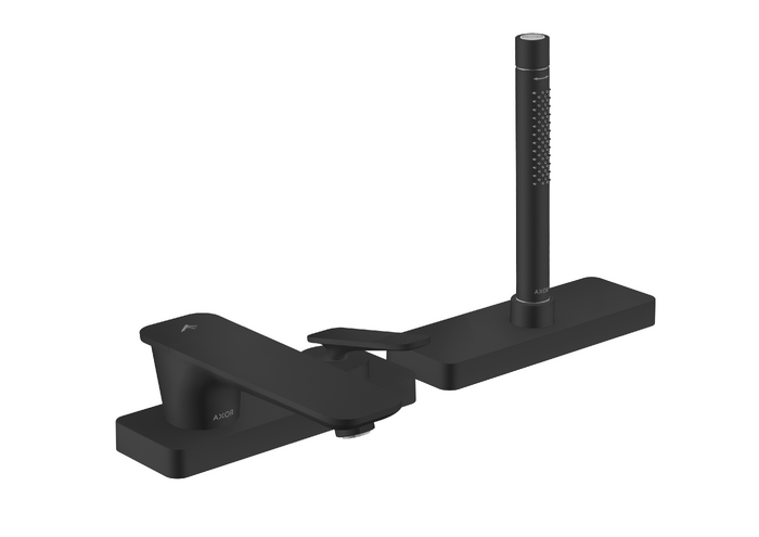 AXOR Citterio C 3-Hole Roman Tub Set Trim with 1.75 GPM Handshower and Sbox- Cubic Cut