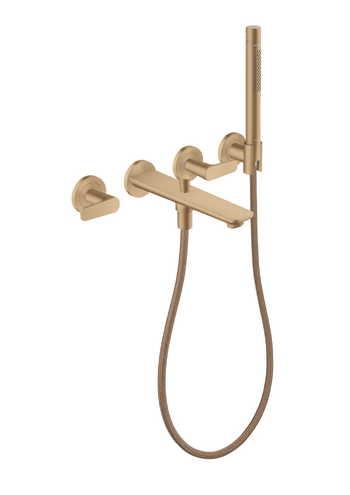 AXOR Citterio C 3-Hole Wall-Mounted Tub Filler with 1.75 GPM Handshower and Holder