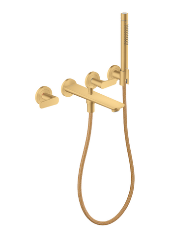AXOR Citterio C 3-Hole Wall-Mounted Tub Filler with 1.75 GPM Handshower and Holder