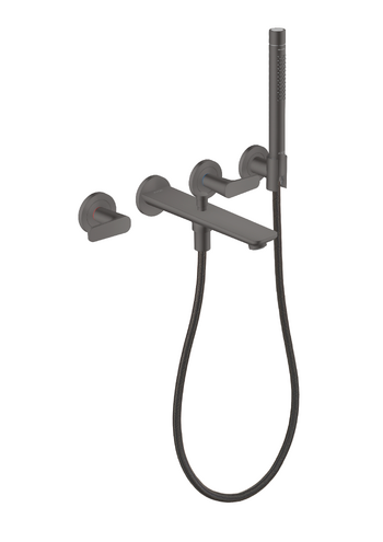 AXOR Citterio C 3-Hole Wall-Mounted Tub Filler with 1.75 GPM Handshower and Holder