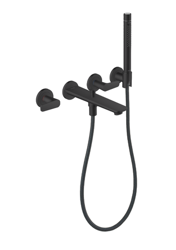 AXOR Citterio C 3-Hole Wall-Mounted Tub Filler with 1.75 GPM Handshower and Holder