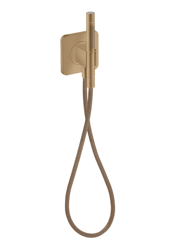 AXOR Citterio C Handshower Holder Softsquare with Outlet 5"x5" with Handshower and Textile Hose, 2.5 GPM