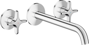 AXOR ONE Wall-Mounted Widespread Faucet 220- Cross Handles, 1.2 GPM