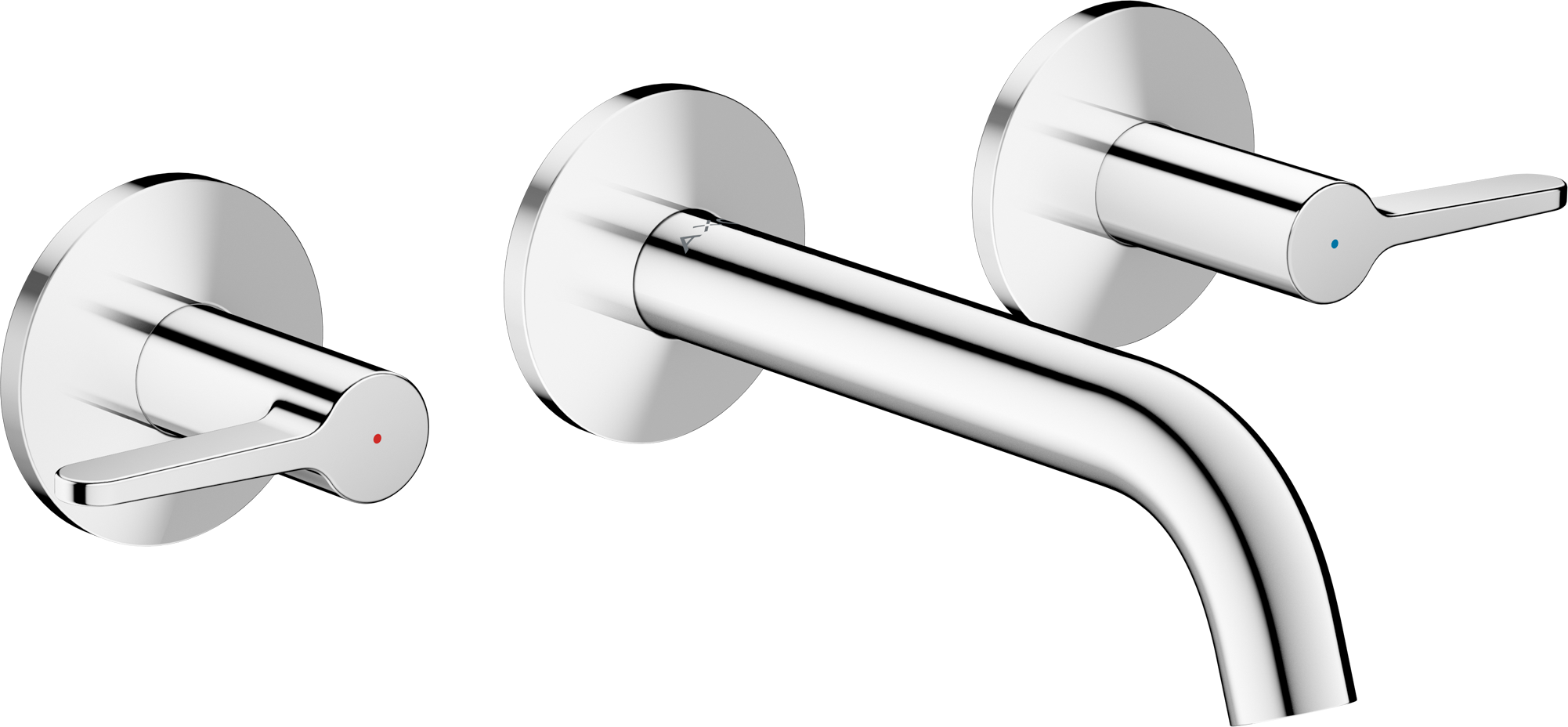 AXOR ONE Wall-Mounted Widespread Faucet 160- Lever Handles, 1.2 GPM
