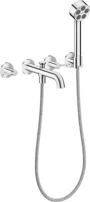 AXOR ONE 3-Hole Wall Mounted Tub Filler, with 1.75gpm Handshower, Lever Handle